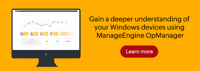 Windows network monitoring made easy with OpManager